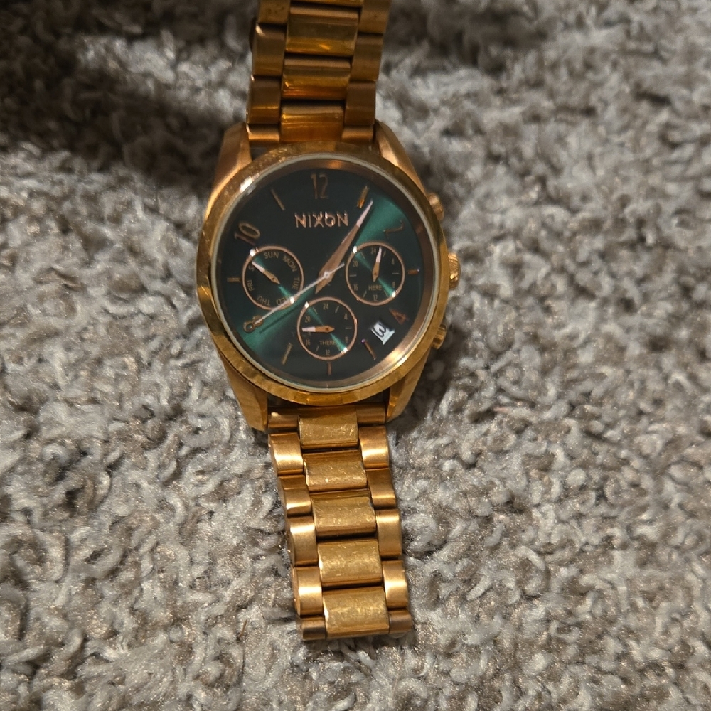 Nixon Gold Watch with Black Dial With Box